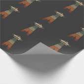 Retro UFO Entführung Forest Alien Spaceship Geschenkpapier (Ecke)