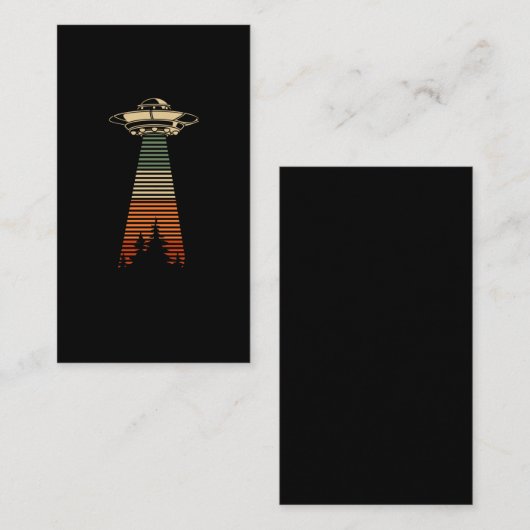 Retro UFO Entführung Forest Alien Spaceship Visitenkarte (Vorne/Hinten)
