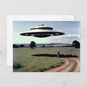 Retro UFO Foto Australian Outback der 1970er Jahre Postkarte (Vorne/Hinten)