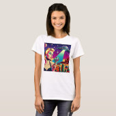 Retro UFO Pin-Up T-Shirt (Vorne ganz)