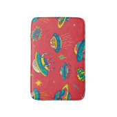 Retro UFO Space Invaders Badematte (Vorderseite Vertikal)