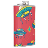 Retro UFO Space Invaders Flachmann (Rechts)