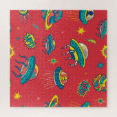 Retro UFO Space Invaders Puzzle (Horizontal)