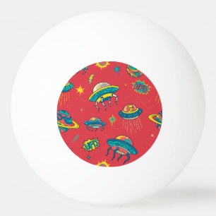 Retro UFO Space Invaders Tischtennisball