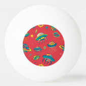 Retro UFO Space Invaders Tischtennisball (Rückseite)