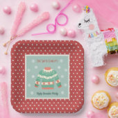 Retro Ugge Christmas Sweater Party Holiday Pappteller (Party)