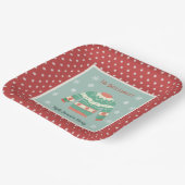 Retro Ugge Christmas Sweater Party Holiday Pappteller (Gewinkelt)