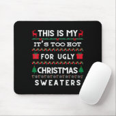Retro Ugly Christmas Sweater Candy Cane Tree Vibes Mousepad (Mit Mouse)