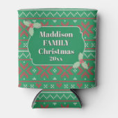 Retro Ugly Christmas Sweater in Green Dosenkühler (Vorderseite)