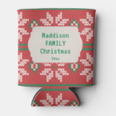 Retro Ugly Christmas Sweater Nordic Red Green Dosenkühler (Vorderseite)