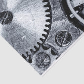 Retro Uhr Makrofotografie, Vintage Uhr B&W Seidenpapier (Ausschnitt)