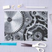 Retro Uhr Makrofotografie, Vintage Uhr B&W Seidenpapier (Handwerk)