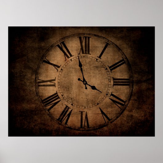 Retro-Uhr Poster (Vorne)
