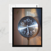 Retro Uhr Postkarte (Vorne/Hinten)