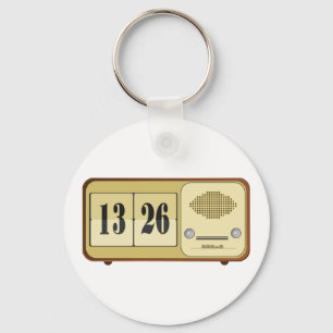 Retro-Uhr-Radio mit Flip-Funktion Schlüsselanhänger