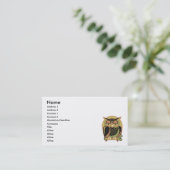 Retro-Uhusdesign Visitenkarte (Stehend Vorderseite)