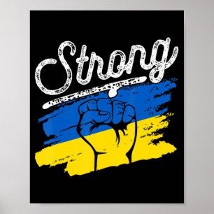 Retro Ukraine Flag Starke Vintage Ukraine für Männ Poster