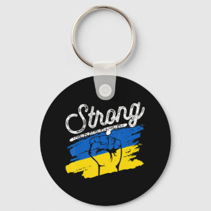 Retro Ukraine Flag Starke Vintage Ukraine für Männ Schlüsselanhänger