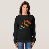 Retro Ultimate Frisbee Player Vintag Disk Ultimat Sweatshirt (Vorne ganz)