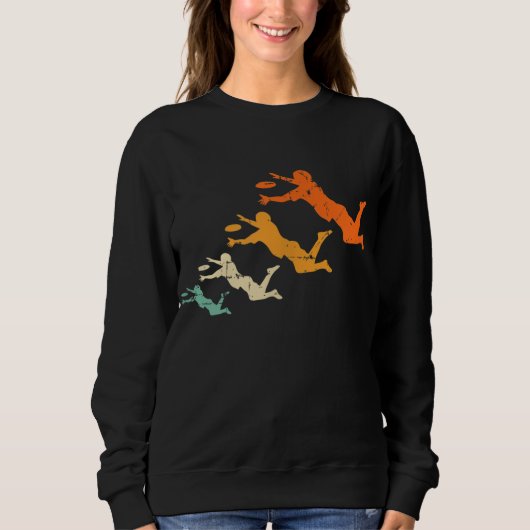 Retro Ultimate Frisbee Player Vintag Disk Ultimat Sweatshirt (Vorderseite)