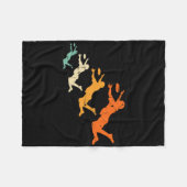 Retro-Ultimate-Frisbee-Spieler Vintage-Disc-Ultima Fleecedecke (Vorderseite (Horizontal))