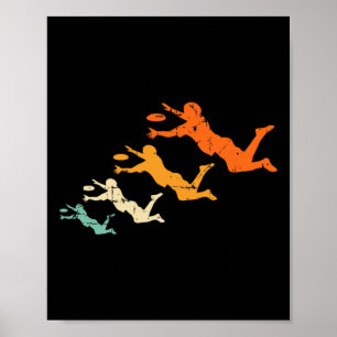 Retro-Ultimate-Frisbee-Spieler Vintage-Disc-Ultima Poster