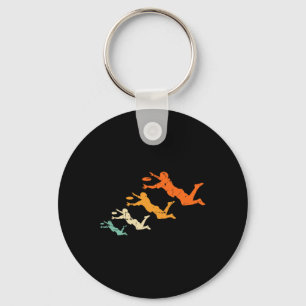 Retro-Ultimate-Frisbee-Spieler Vintage-Disc-Ultima Schlüsselanhänger