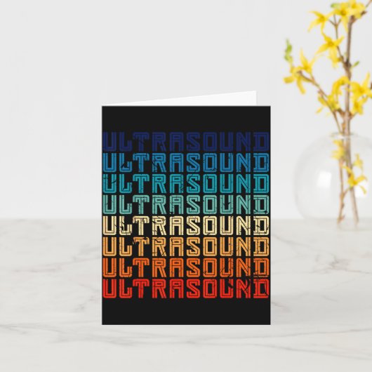 Retro Ultrasound Technologist Karte (Gelbe Blume)