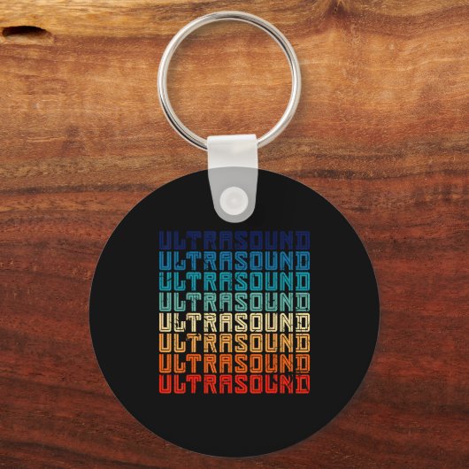 Retro Ultrasound Technologist Schlüsselanhänger (Vorderseite)