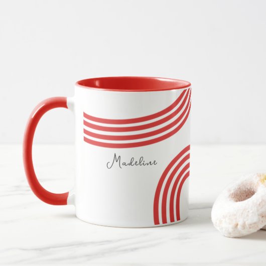 Retro unartig Santa Clause Tasse (Mit Donut)