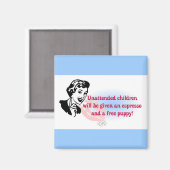 RETRO UNBEACHTETE KINDER MAGNET (Vorderseite/Rückseite)