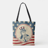 Retro Uncle Sam US Flagge Pattern Tasche (Rückseite)