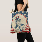 Retro Uncle Sam US Flagge Pattern Tasche (Von Nahem)