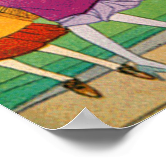 Retro und Art Deco Poster Print (Ecke)