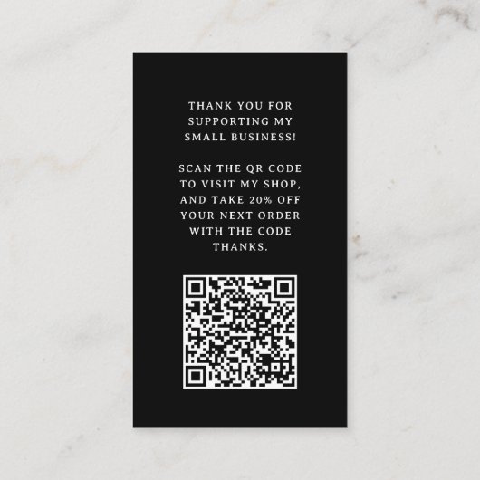 Retro und Boho | Branding Vielen Dank Packkarte Visitenkarte (Rückseite)