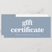 Retro und Boho Dusty Blue | Geschenkgutschein (Vorne/Hinten)