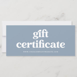 Retro und Boho Dusty Blue Geschenkgutschein