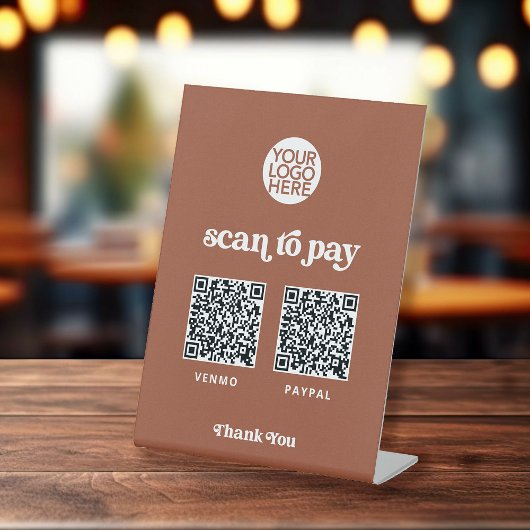 Retro und Boho | Zwei Möglichkeiten, Scannable QR Sockelschild