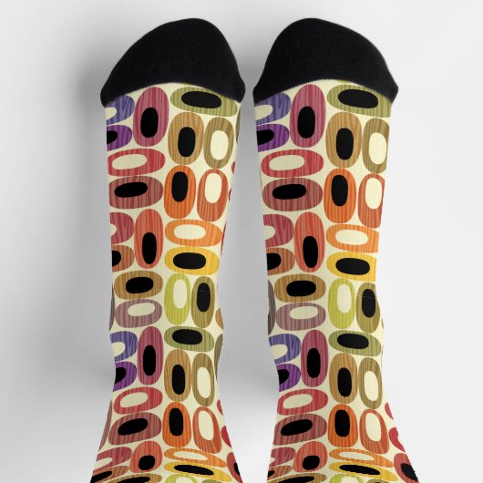 Retro und farbenfroh socken (Oben)