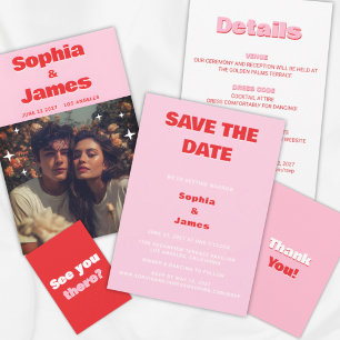 Retro- und kühne Typografie Termin vormerken Save The Date