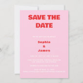 Retro- und kühne Typografie Termin vormerken Save The Date (Rückseite)