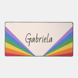 Retro- und Minimalistische Rainbow-Typografie Schreibtischunterlage