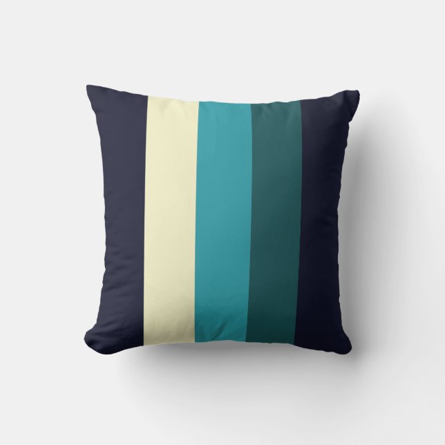 Retro- und Mod-Farbschema gestreift Kopfkissen Kissen (Vorderseite)