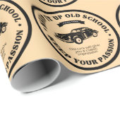 Retro- und Oldtimer Geschenkpapier (Rolleneckpunkt)