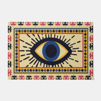 Retro und Vintage matte, geheimnisvolle Augen vor Fußmatte