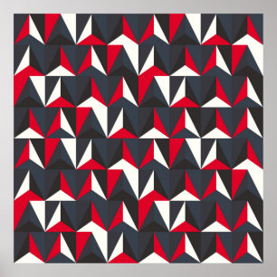 Retro und Vintager Stil mit geometrischer Form, kr Poster