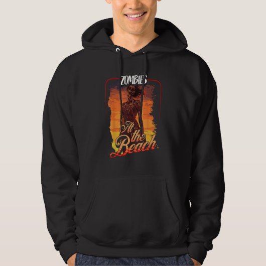 Retro Undead Horror  Zombies at the Beach  Sun  Su Hoodie (Vorderseite)