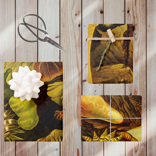 Retro Undersea Life Anemones & Coral 3 Styles Geschenkpapier Set