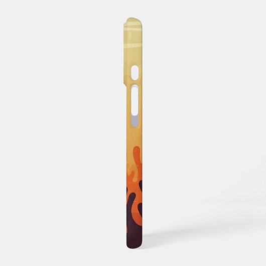 Retro Underwater Bubbles iPhone 16 Hülle (Linke Seite)