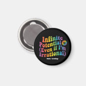 Retro Unendliches Potenzial Irrationaler Pi-Tag Ma Magnet (Vorderseite/Rückseite)